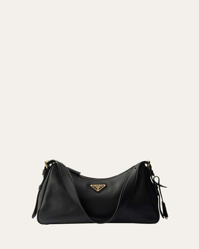 Medium Aimee Zip Leather Shoulder Bag